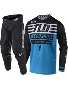 CONJUNTO TROY LEE DESIGNS MIX GP AIR BOLT - PRETO / OCEAN